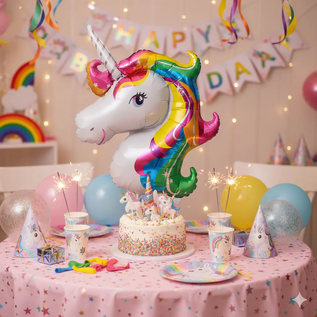 بادکنک فویلی اسب تک شاخ