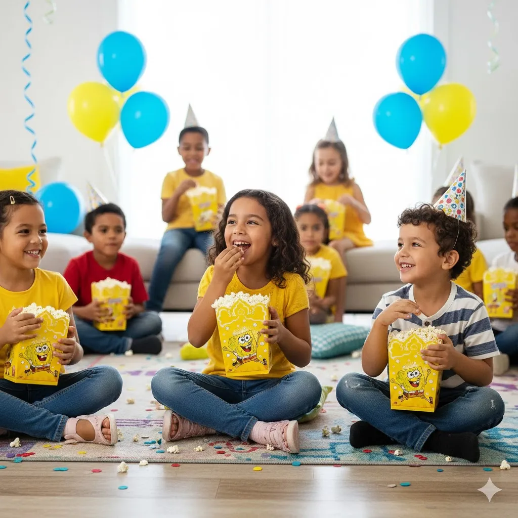 پاپکرن تم تولد باب اسفنجی