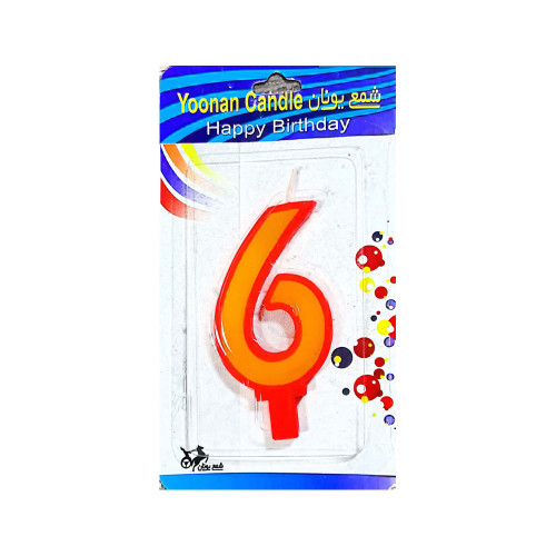 شمع عدد شش دورنگ یونانی