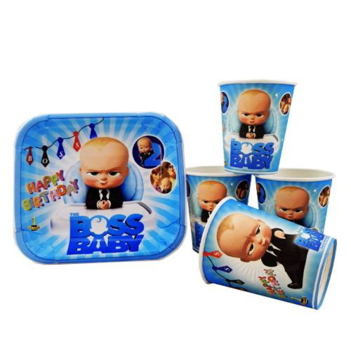 بشقاب لیوان تم تولد بچه رئیس