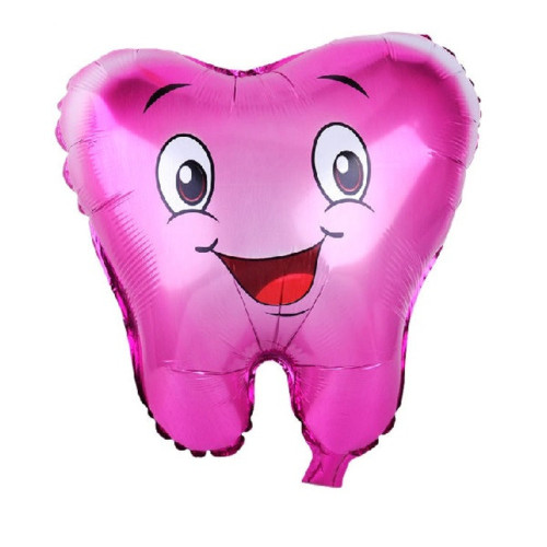 بادکنک فویلی تم جشن دندونی دخترانه